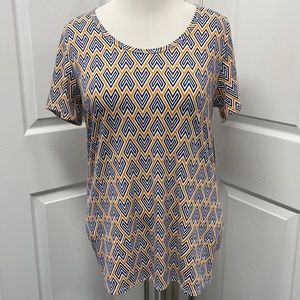 LuLaRoe New Large Geometric Classic T Shirt NWT